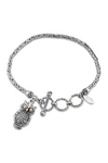 Samuel B Jewelry Samuel B. Sterling Silver & 18k Yellow Gold Owl Charm Bracelet In Silver-gold