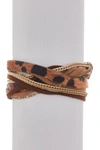 Olivia Welles Multi-layer Faux Hair Wrap Bracelet