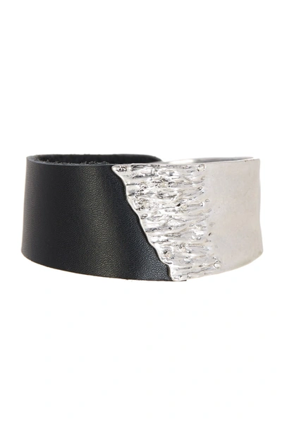 Saachi Wild Ways Leather Bracelet In Black