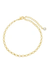 Sterling Forever Gold Plated Delicate Link Bracelet In Gold