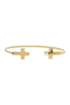 ALEX AND ANI 14K GOLD PLATED CROSS CUFF BRACELET,886787137289