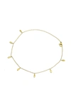 SAVVY CIE 18K GOLD PLATED DROP ANKLET,840089645552