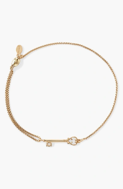 Alex And Ani Pull Chain Skeleton Key Bracelet In Gold