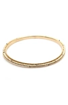 Alexis Bittar Crystal Encrusted Spiked Bangle Bracelet In 10k Gold With Rhodium