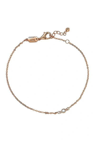 Suzy Levian 14k Rose Gold Diamond Bracelet