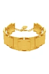 Karine Sultan 24k Gold Plated Shiny Textured Square Bracelet In Gold