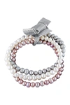Delmar 5-5.5mm Freshwater Pearl Bracelet Set In Multicolor