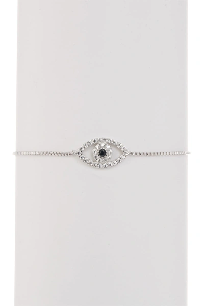 Adornia Crystal Lariat Bracelet In Silver