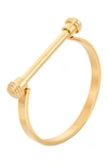 Eye Candy Los Angeles Roger Titanium Screw Cuff Bracelet In Gold
