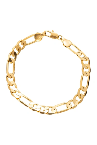 Eye Candy Los Angeles Matthew Cuban Link Titanium Single Strand Bracelet In Gold