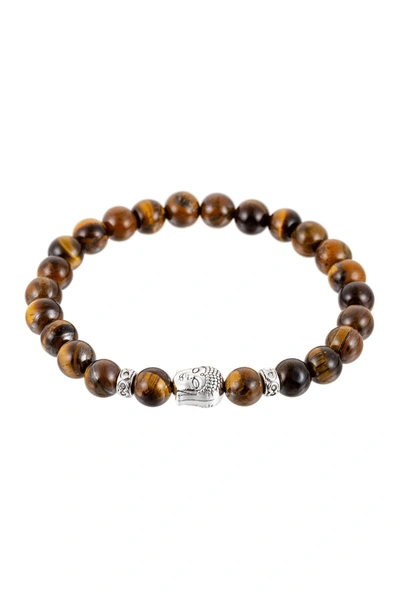 Eye Candy Los Angeles Luka Tiger Eye 2 Piece Beaded Bracelet In Brown