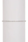 Adornia White Rhodium Plated Swarovski Crystal Accented Lariat Bracelet In Silver