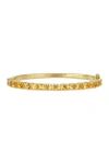 DELMAR 18K YELLOW GOLD PLATED STERLING SILVER CITRINE BANGLE,686692486874