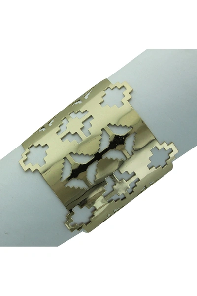 Olivia Welles Ardiana Geometric Cuff Bracelet In Gold