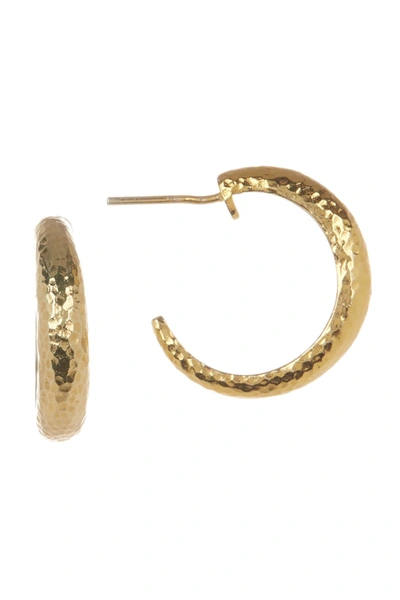 Gurhan Hammered 24k Gold Vermeil 20mm Open Hoop Earrings In Multi