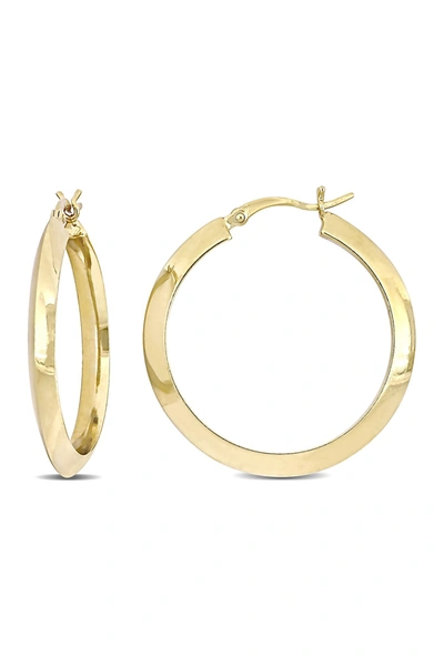 Delmar Yellow Gold Plated Sterling Silver 31mm Hoop Earrings