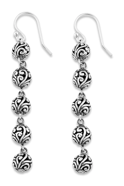 Samuel B Jewelry Sterling Silver Bali Design Ball Drop Earrings
