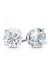 SUZY LEVIAN STERLING SILVER ROUND-CUT WHITE CZ STUD EARRINGS,636225466682