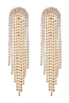 Natasha Accessories Gold Plated Crystal Chandelier Earrings In Gold/crystal