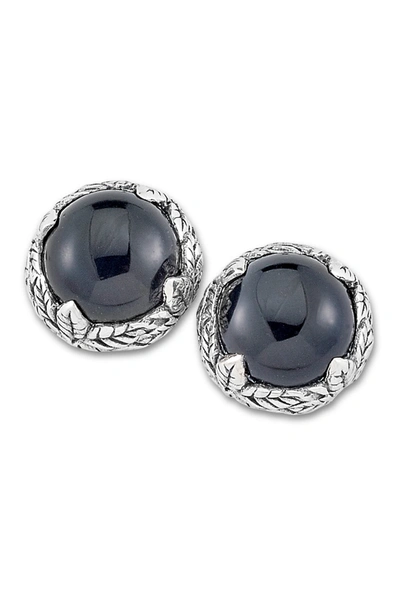 Samuel B Jewelry Sterling Silver Black Onyx Stud Earrings