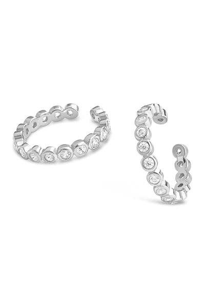 Sterling Forever Sterling Silver Cz Bubble Ear Cuff