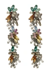 Eye Candy Los Angeles Cascading Color Dangle Earrings In Multicolored