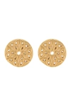 ALEX AND ANI 14K GOLD VERMEIL ENDLESS KNOT STUD EARRINGS,886787117588