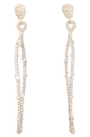 ALEXIS BITTAR 10K GOLD PLATED TWISTED LINEAR PAVE POST EARRINGS,889519090388