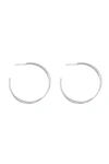 Argento Vivo Large Twist Hoop Earrings In Silver