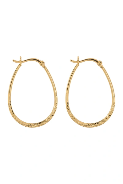 Argento Vivo 18k Gold Plated Sterling Silver Horseshoe 33m Hoop Earrings