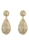 ALEXIS BITTAR 10K GOLD PLATED PAVE POD DROP POST EARRINGS,439112819352