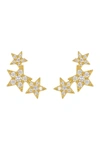 ADORNIA 14K YELLOW GOLD PLATED CZ SHOOTING STAR EARRINGS,705377772771