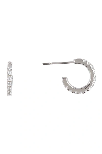 ADORNIA ADORNIA SWAROVSKI CRYSTAL MINI HUGGIE HOOP EARRINGS,705377767500
