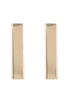 Karat Rush 14k Yellow Gold Shiny Bar Tube Earrings In Yellow
