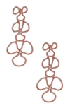 Suzy Levian Cz Flower Drop Dangle Earrings In Rose