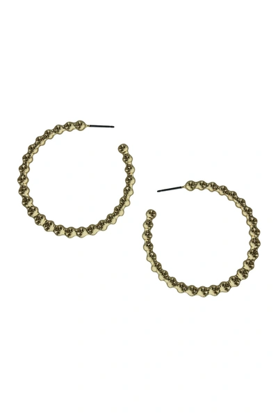 Olivia Welles Joyce Ball Hoop Earrings In Gold