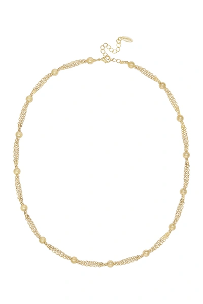 Ettika Gold Tone Multi Ball Chain Layered Necklace