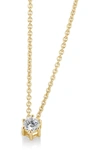 Breuning 14k Gold Diamond Solitaire Pendant Necklace In Yellow
