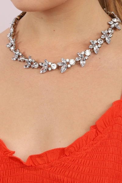 Eye Candy Los Angeles Leaf Necklace In Bronze