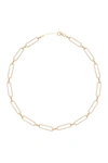 Gab+cos Designs 14k Gold Plated Crystal Pave Link Necklace In Gold