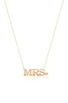Gab+cos Designs 14k Gold Vermeil 'mrs.' Cz Accented Pendant Necklace