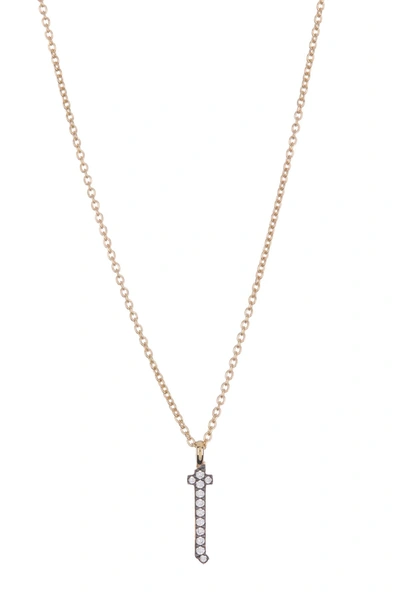 Nadri Pave Cz Initial Pendant Necklace In Gold