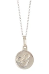 ANZIE STERLING SILVER G DISK PENDANT NECKLACE,827622033472