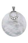 Samuel B Jewelry Sterling Silver Mother Of Pearl Pendant In White