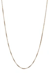 CANDELA 14K YELLOW GOLD BOX CHAIN NECKLACE,716838314249