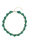 Eye Candy Los Angeles Green Leaf Necklace