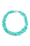 Eye Candy Los Angeles Turquoise Collar Necklace In Teal