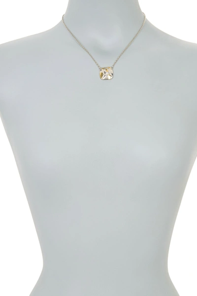 Gurhan Century Two-tone Cushion Pendant Necklace In Silver