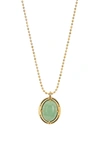 ALEX AND ANI 14K ROSE GOLD PLATED AVENTURINE PENDANT NECKLACE,886787149695