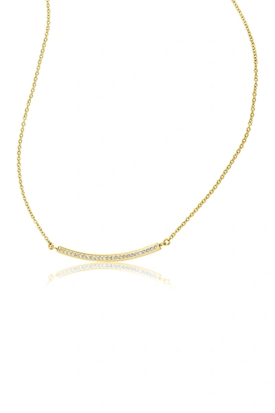 Adornia Fine Mercer 14k Gold Vermeil Diamond Bar Necklace In Yellow